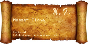 Messer Ilona névjegykártya